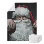Love Xmas Santa Claus Print Blanket