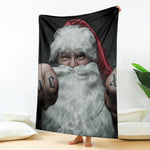 Love Xmas Santa Claus Print Blanket