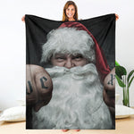 Love Xmas Santa Claus Print Blanket