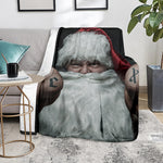 Love Xmas Santa Claus Print Blanket
