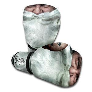 Love Xmas Santa Claus Print Boxing Gloves