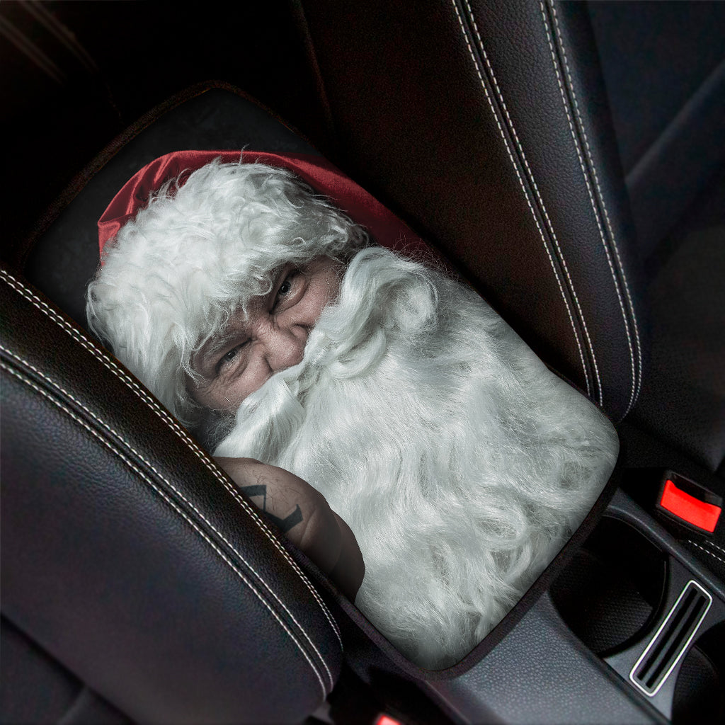 Love Xmas Santa Claus Print Car Center Console Cover