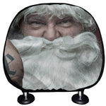 Love Xmas Santa Claus Print Car Headrest Covers