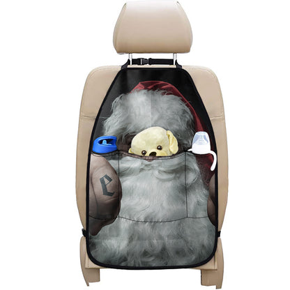 Love Xmas Santa Claus Print Car Seat Organizers