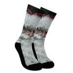 Love Xmas Santa Claus Print Crew Socks