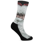 Love Xmas Santa Claus Print Crew Socks