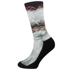 Love Xmas Santa Claus Print Crew Socks