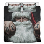 Love Xmas Santa Claus Print Duvet Cover Bedding Set