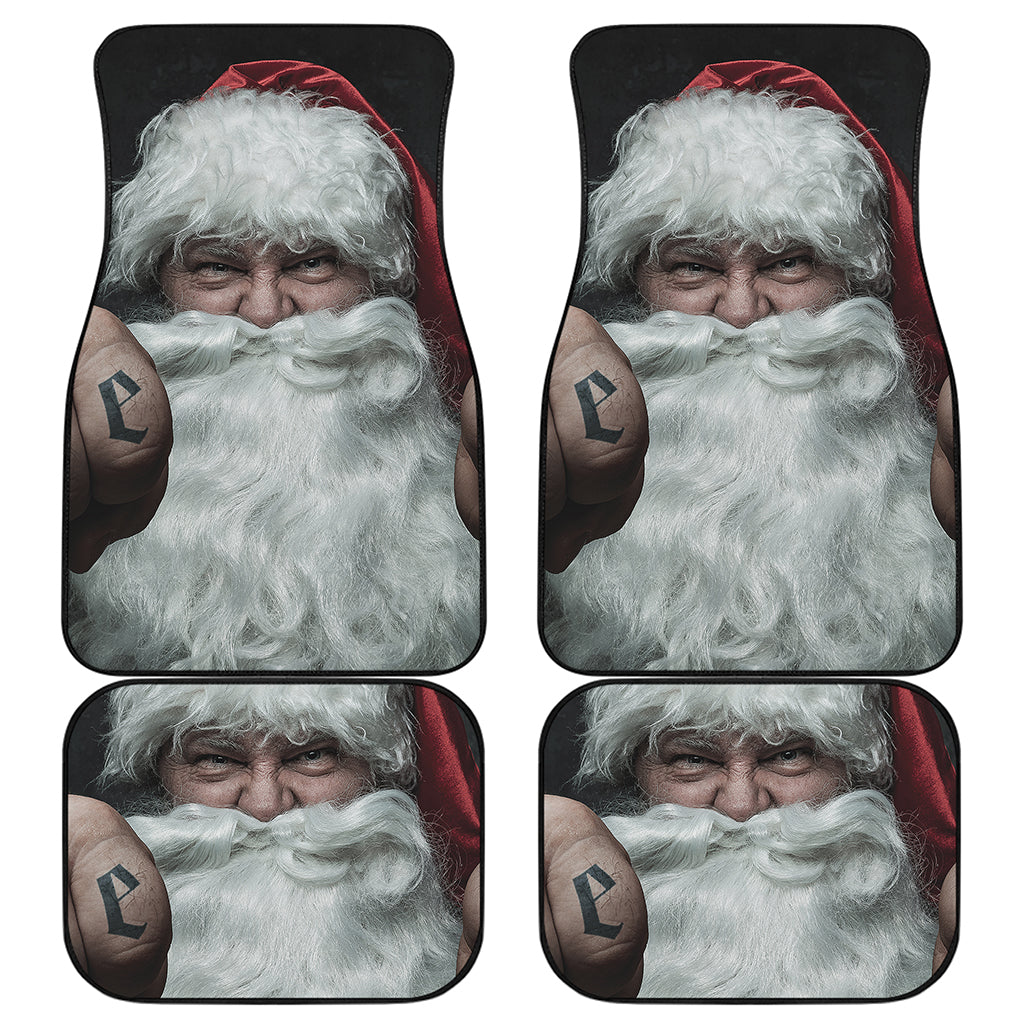 Love Xmas Santa Claus Print Front and Back Car Floor Mats