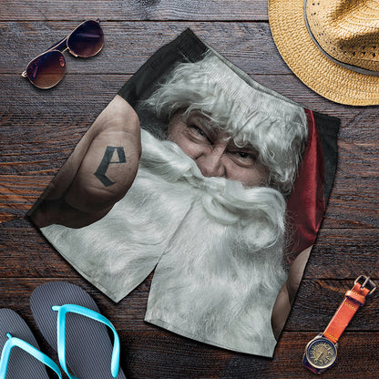 Love Xmas Santa Claus Print Men's Shorts