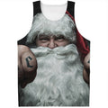 Love Xmas Santa Claus Print Men's Tank Top