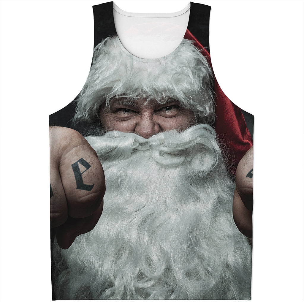 Love Xmas Santa Claus Print Men's Tank Top