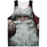 Love Xmas Santa Claus Print Men's Tank Top