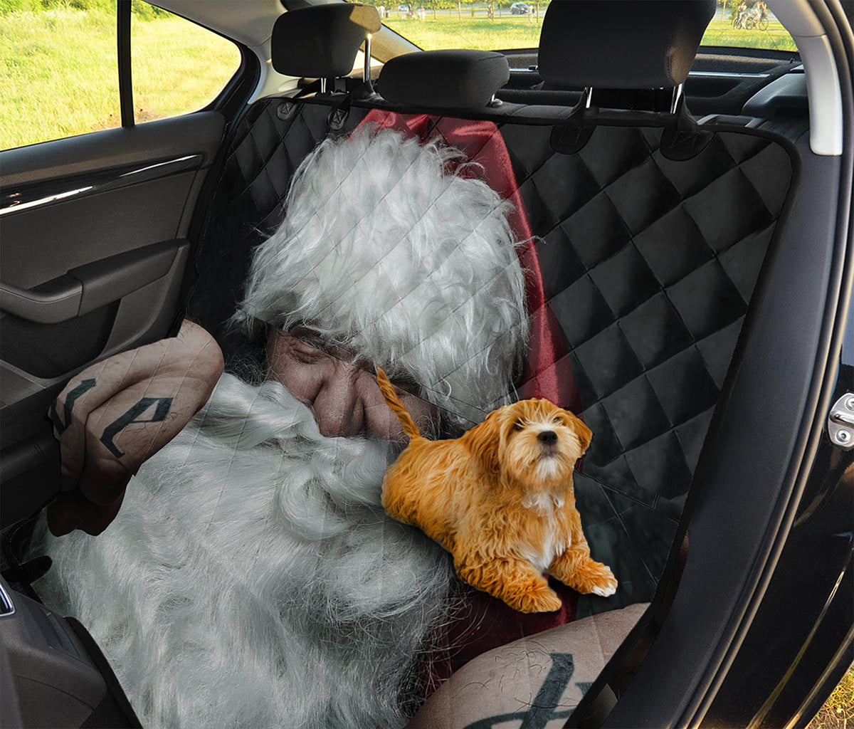 Love Xmas Santa Claus Print Pet Car Back Seat Cover