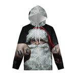 Love Xmas Santa Claus Print Pullover Hoodie