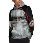 Love Xmas Santa Claus Print Pullover Hoodie