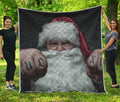 Love Xmas Santa Claus Print Quilt