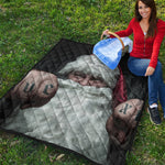 Love Xmas Santa Claus Print Quilt