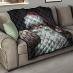 Love Xmas Santa Claus Print Quilt