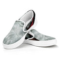 Love Xmas Santa Claus Print White Slip On Sneakers