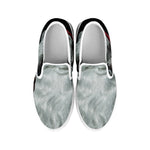 Love Xmas Santa Claus Print White Slip On Shoes