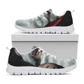 Love Xmas Santa Claus Print White Running Shoes