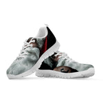 Love Xmas Santa Claus Print White Sneakers