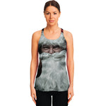 Love Xmas Santa Claus Print Women's Racerback Tank Top