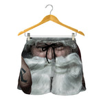 Love Xmas Santa Claus Print Women's Shorts