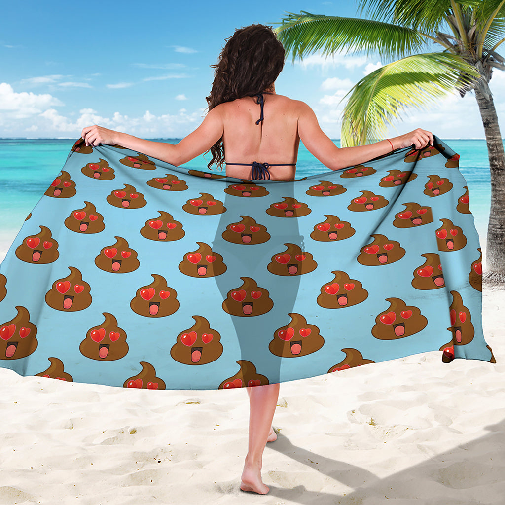 Lovely Poop Pattern Print Beach Sarong Wrap
