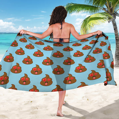 Lovely Poop Pattern Print Beach Sarong Wrap