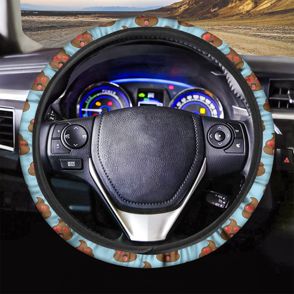 Lovely Poop Pattern Print Car Steering Wheel Cover