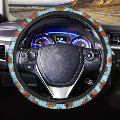 Lovely Poop Pattern Print Car Steering Wheel Cover