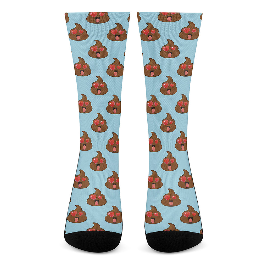 Lovely Poop Pattern Print Crew Socks