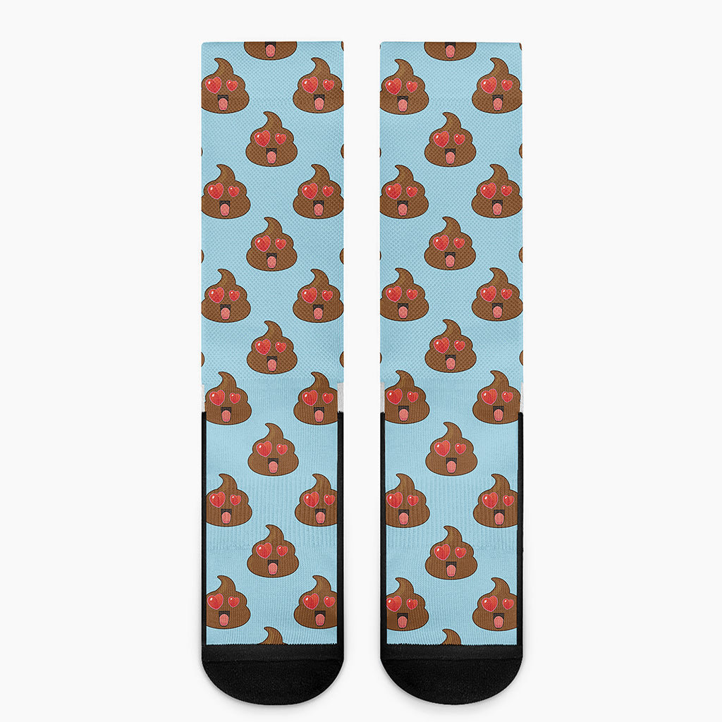 Lovely Poop Pattern Print Crew Socks