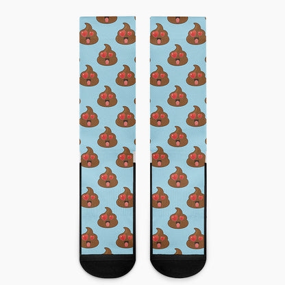 Lovely Poop Pattern Print Crew Socks