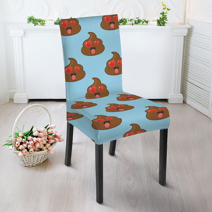Lovely Poop Pattern Print Dining Chair Slipcover