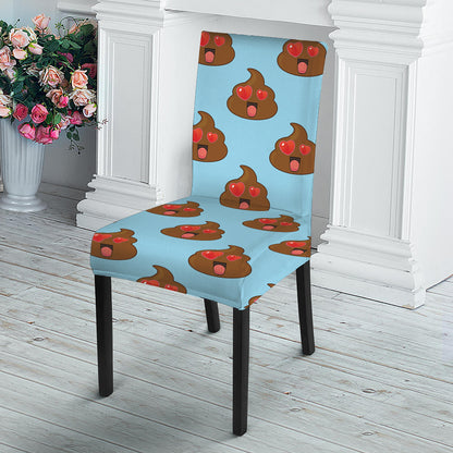 Lovely Poop Pattern Print Dining Chair Slipcover