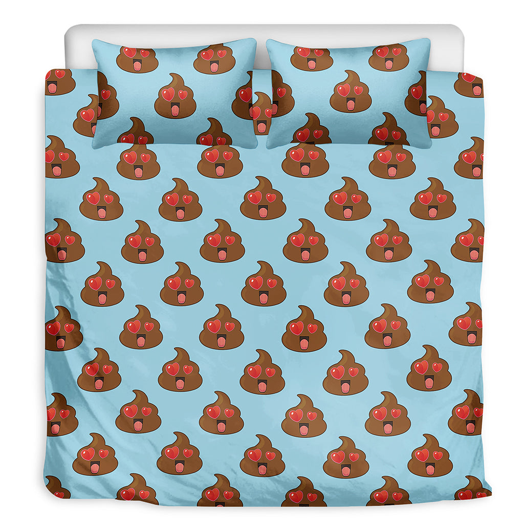 Lovely Poop Pattern Print Duvet Cover Bedding Set
