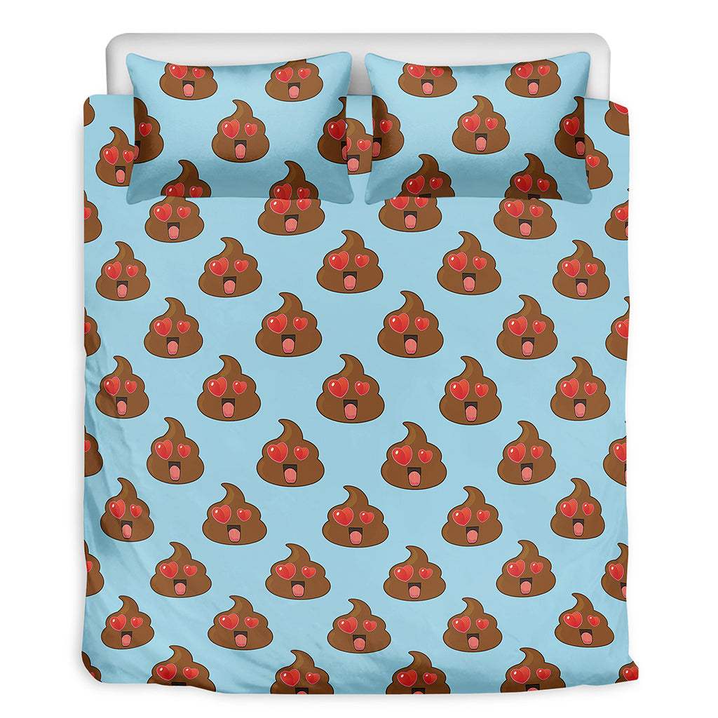 Lovely Poop Pattern Print Duvet Cover Bedding Set