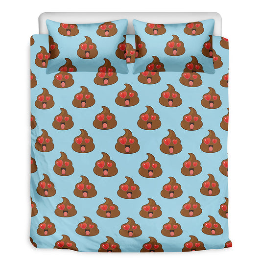 Lovely Poop Pattern Print Duvet Cover Bedding Set