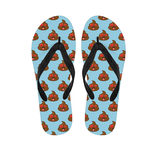 Lovely Poop Pattern Print Flip Flops