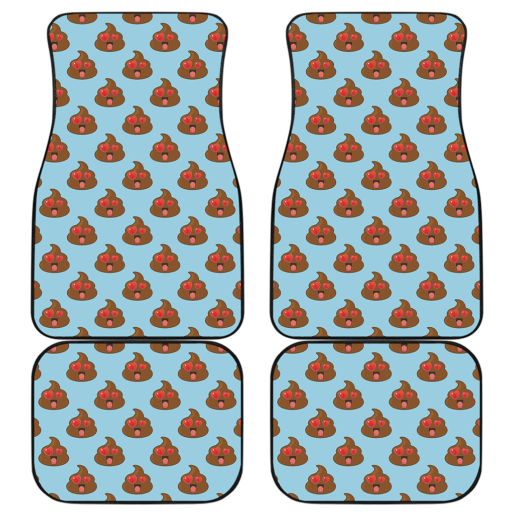 Lovely Poop Pattern Print Front and Back Car Floor Mats