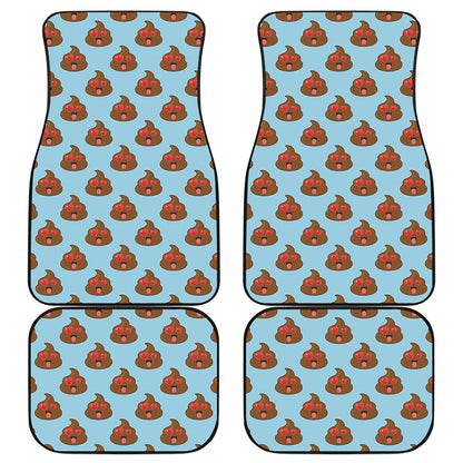 Lovely Poop Pattern Print Front and Back Car Floor Mats