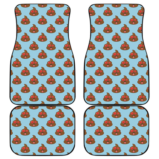 Lovely Poop Pattern Print Front and Back Car Floor Mats