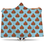 Lovely Poop Pattern Print Hooded Blanket