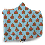 Lovely Poop Pattern Print Hooded Blanket