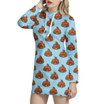 Lovely Poop Pattern Print Hoodie Dress