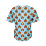 Lovely Poop Pattern Print Men's Baseball Jersey