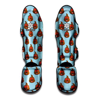 Lovely Poop Pattern Print Muay Thai Shin Guard